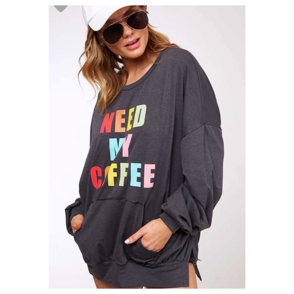 “NEED My Coffee” Graphic Sweatshirt - Picture 3 of 8